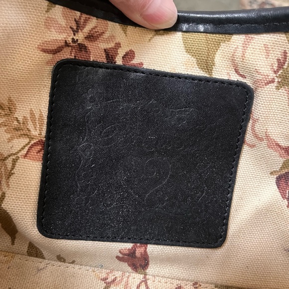 Brighton jute shoulder bag, black leather accents - Picture 6 of 7